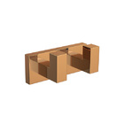 Cabide para Banheiro 2Ganchos Metal Brilhante Red Gold Quadratta Deca