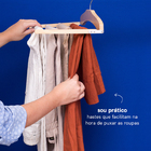 Cabide para Calças 4 Varetas Madeira Natural Oikos