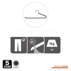 Cabide para Calças Metal Preto Spaceo