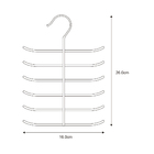 Cabide para Gravatas Veludo Preto Spaceo