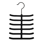 Cabide para Gravatas Veludo Preto Spaceo