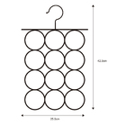 Cabide para Lenços Metal Preto Spaceo