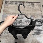 Cabide Para Roupas Com Cava Para Vestidos Alças Uno Preto Loj