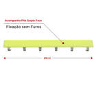 Cabide Parede Metal 29cm Fixação Sem Furos Adesivo 6 Ganchos