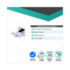 Cabide Porta Toalha Quadritt Duplo Cromado Metal Quadrado