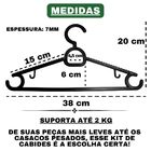 Cabide Preto De Plástico Kit Com 30 Unidades