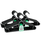 Cabide Preto De Plástico Kit Com 30 Unidades