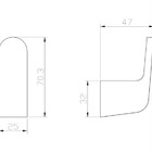 Cabide Simples - Black Matte V-70116-1-h