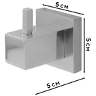 Cabide Simples Para Banheiro Lavabo Cromado Quadrado C6953f