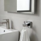 Cabide Simples Porta Toalhas - Gancho Parede Inox Cromado