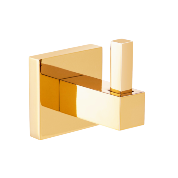 Cabide Simples Porta Toalhas Roupas Gancho Parede Dourado Gol
