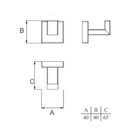 Cabide Styllus Inox Pol .