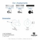 Cabide Suporte Para Toalhas Preto Fosco Atenas