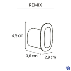 Cabide Zinco e Aço 4,9x2,9x3,6cm Remix Preto Sensea