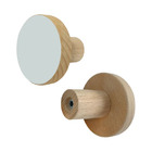 Cabideiro 1 gancho de Madeira Branco Spaceo