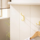 Cabideiro 2 ganchos de Metal Bege Spaceo