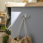 Cabideiro 2 ganchos de Metal Prata Spaceo