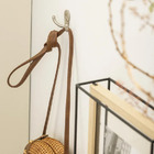 Cabideiro 2 ganchos de Metal Prata Spaceo