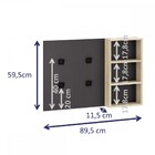 Cabideiro 2 Prateleiras Espresso/aveiro - Móveis Bentec