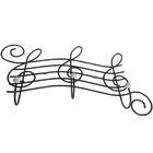 Cabideiro 3 Ganchos Aço Preto Fosco Cifra 54cm Suporte De Par