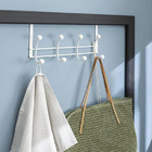 Cabideiro 4 ganchos de Aço Branco Spaceo