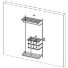 Cabideiro Arara Closet Casal Prateleira Aço Aramado - 1,00m Br