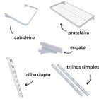 Cabideiro Arara Closet Casal Prateleira Aço Aramado - 3,70m Br