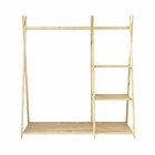 Cabideiro Arara Criança 4 Prateleiras Montessori Madeira Natu