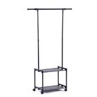 Cabideiro Arara De Roupa 2 Prateleiras Sapateira Organizador