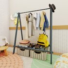 Cabideiro Arara De Roupas Infantil Com Prateleira Escrita Ant