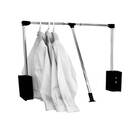 Cabideiro Basculante 660 - 890 mm Preto / Cromado