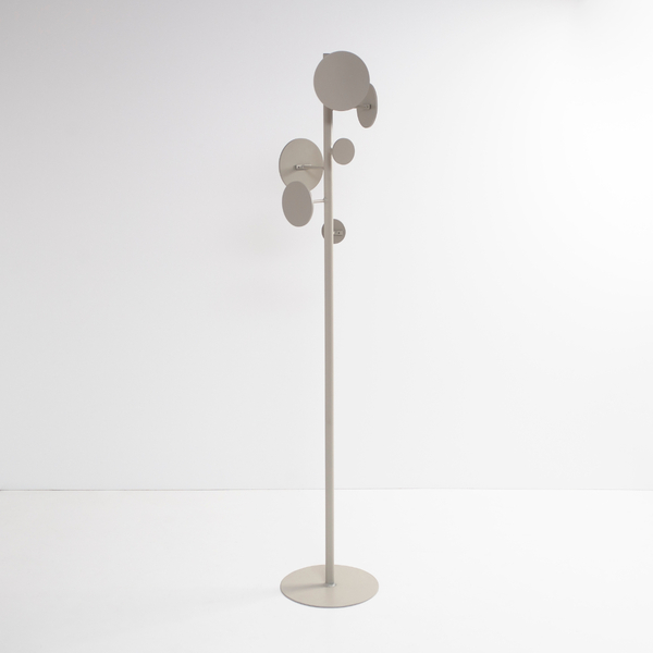 Cabideiro Chão Decorativo Industrial Mdf Ferro Doty Taupe