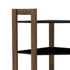 Cabideiro De Canto 5 Prateleiras Az1020 Nogal/preto - Tecno M