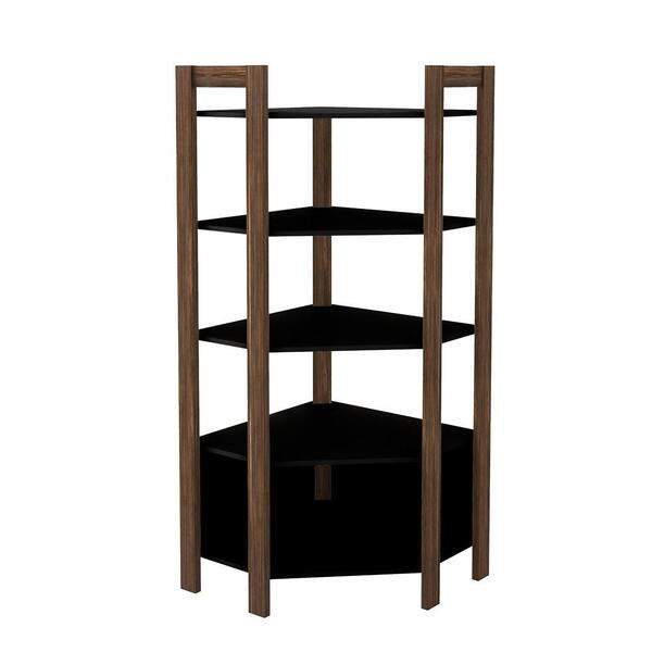 Cabideiro De Canto 5 Prateleiras Az1020 Nogal/preto - Tecno M