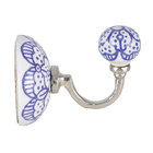 Cabideiro de Encaixe até 1kg Zamac Floral Azul 1 und Vênus Victrix