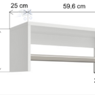 Cabideiro De Parede 60cm Arara Roupas Branco