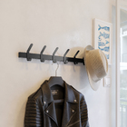 Cabideiro de Parede 6 Ganchos Aço Preto CABT-06 Brasforma