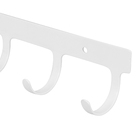 Cabideiro de Parede 6 Ganchos Metal Branco 55x43x35cm Luna DS Artefatos