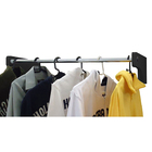 Cabideiro De Parede 90 Cm Arara Camiseiro Calceiro Preto Laca