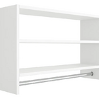 Cabideiro De Parede Arara Em Mdf Com 2 Nichos De 1 Metro