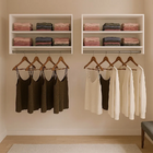 Cabideiro De Parede Arara Em Mdf Com 2 Nichos De 1 Metro