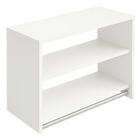 Cabideiro De Parede Arara Em Mdf Com 2 Nichos De 60cm