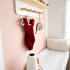 Cabideiro De Parede Com Prateleira Auxiliar - Olivia