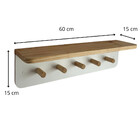 Cabideiro De Parede Com Prateleira Auxiliar - Olivia