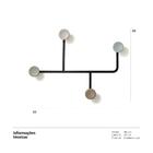 Cabideiro De Parede Dot - Cinza