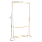 Cabideiro De Parede E Arara De Roupas Com Rodas E Regulagem