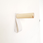 Cabideiro De Parede Em Madeira E Couro Marrom Couro:branco