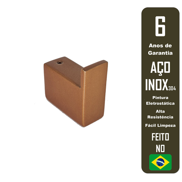 Cabideiro De Parede Guriri Cobre/rose Inox