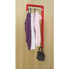 Cabideiro De Parede "j" Arara Camiseiro Porta Bolsas Vermelho