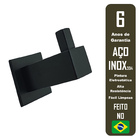 Cabideiro De Parede Jacaraipe Preto Inox